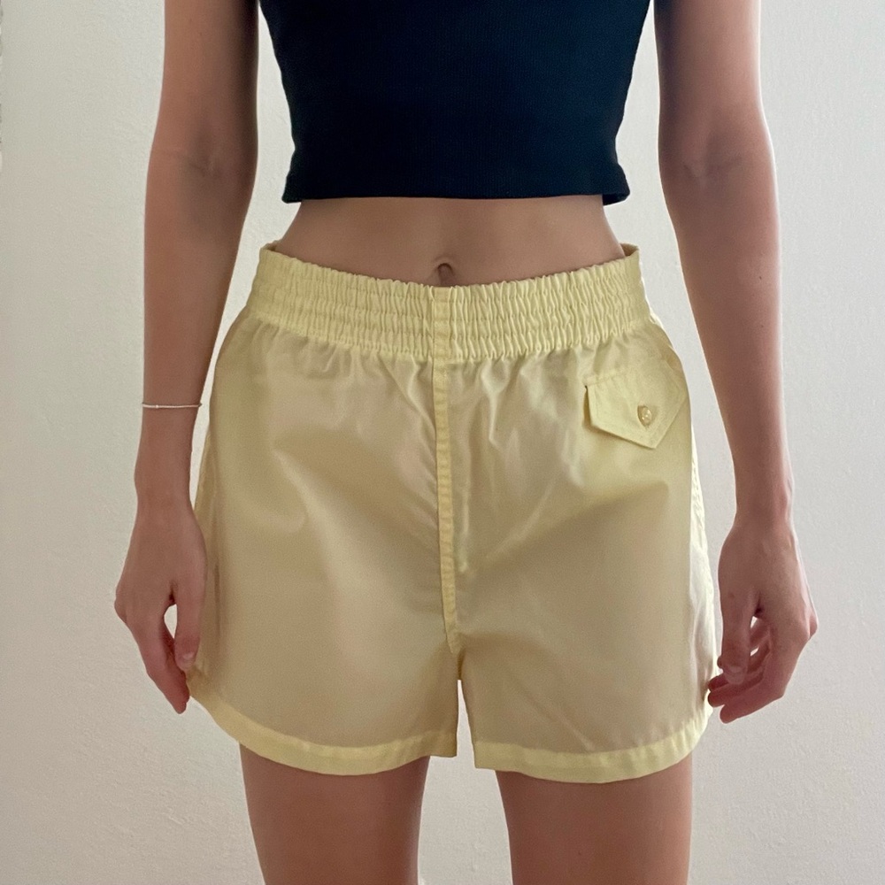 Vintage Yellow Beach Shorts